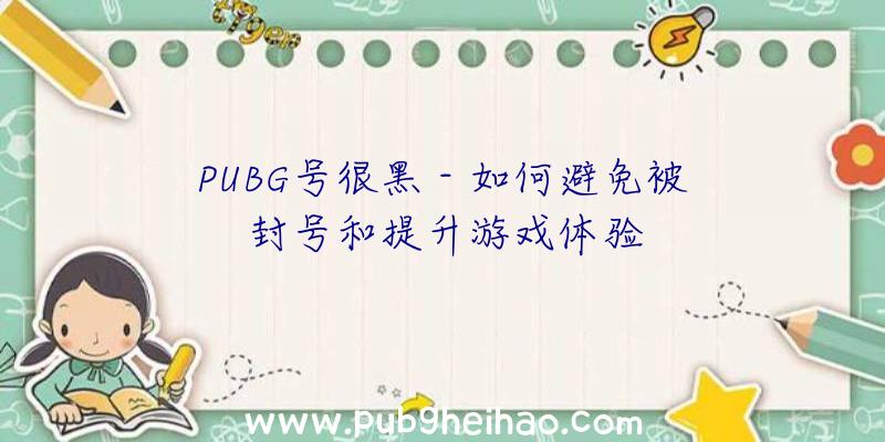 PUBG号很黑